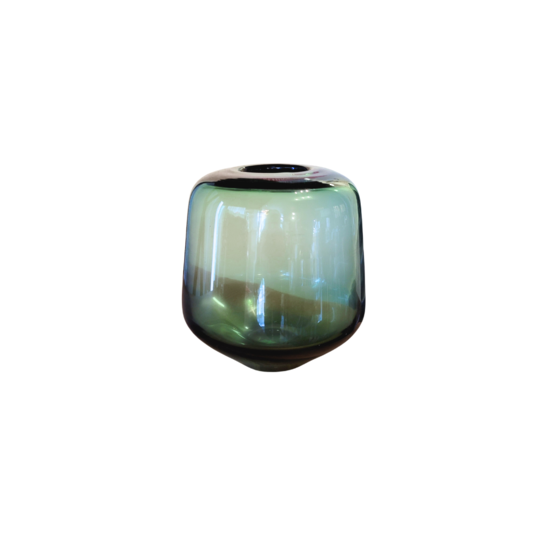 Belltop Glass Vase - Green 17cm